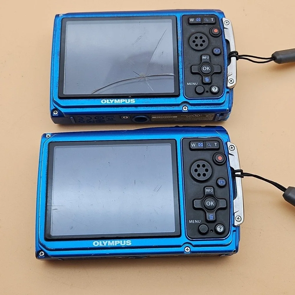 Lot Of 2 Olympus Tough TG-320 Waterproof Digital Camera UNTESTED AS IS FOR PARTS